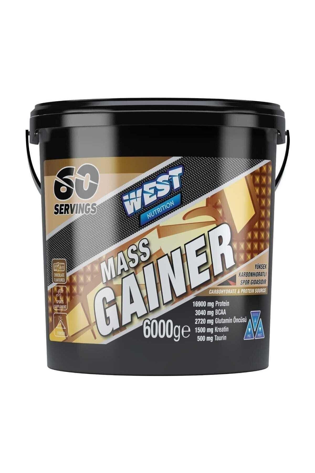 West Nutrition Çikolata Aromalı 60 Servis Kilo Aldırıcı Gainer 6000 gr Toz