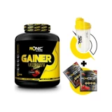 Ronic Nutrition Çilek Aromalı 30 Servis Kilo Aldırıcı Gainer 3000 gr Toz + Shaker + Tek Kullanımlık Whey Protein Çilek Aromalı 2 Adet