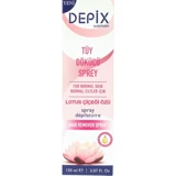 Depix Lotus Çiçeği Özlü Tüm Ciltler İçin Tüm Vücut Genital Bölge Kadın Tüy Dökücü Sprey 150 ml