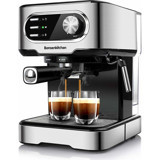 Bonsenkitchen CM8008 850 W Tezgah Üstü Kapsülsüz Öğütücülü Espresso Makinesi Inox