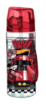 Wiggle Hot Wheels Pipetli Kırmızı Okul Çocuk Matara 500 ml