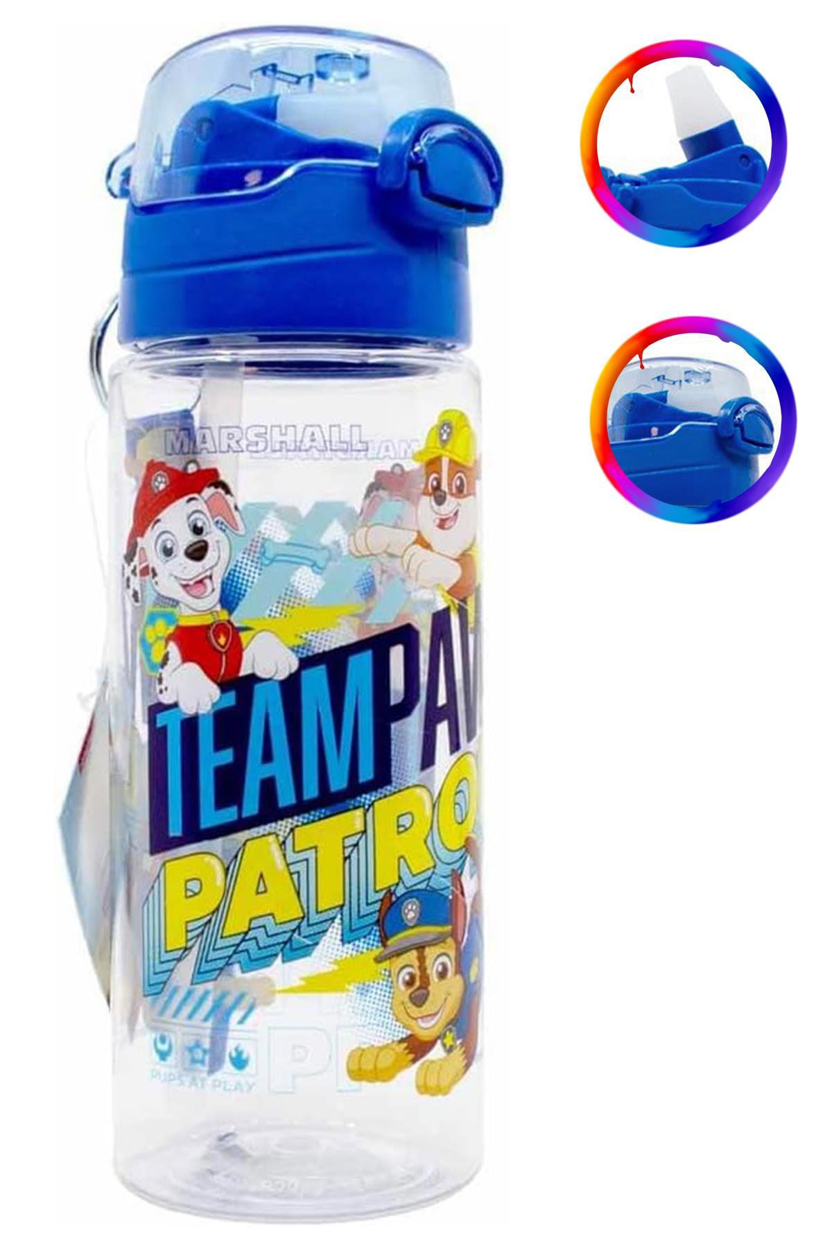 Mashotrend Lisanslı Paw Patrol Pipetli Şeffaf Okul Çocuk Suluk 500 ml