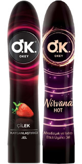 Okey Nirvana Çilekli Kayganlaştırıcı Jel 2x100 ml