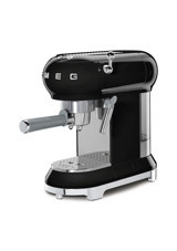 Smeg ECF01 Linea 50's Retro Style 1350 W Paslanmaz Çelik Tezgah Üstü Kapsülsüz Yarı Otomatik Espresso Makinesi Siyah