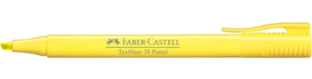 Faber-Castell 38 10'lu Pastel Sarı Kesik Uçlu Fosforlu Kalem