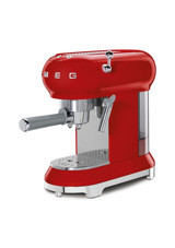 Smeg ECF01 Linea 50's Retro Style 1350 W Paslanmaz Çelik Tezgah Üstü Kapsülsüz Yarı Otomatik Espresso Makinesi Kırmızı