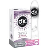 Okey Zero Extreme Ultra İnce Prezervatif 20'li+Okey Zero Kayganlaştırıcı Jel 100 ml Seti