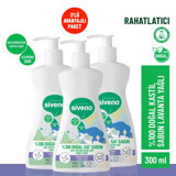 Siveno Kastil Lavanta Yağlı Alkolsüz Vegan Parabensiz Organik Nemlendiricili 3'lü 300 ml Sıvı Sabun