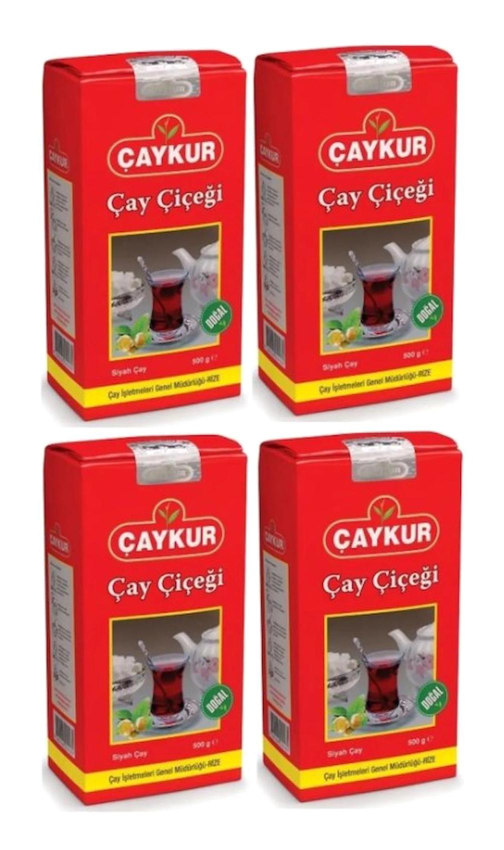 Çaykur Çay Çiçeği Organik Siyah Dökme Çay 4x1 kg