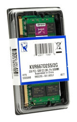 Kingston KVR667D2S5/2G 2 GB DDR2 1x2 667 MHz Ram