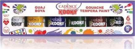 Cadence Kooky Tempera Çok Renkli 6x30 ml Guaj Boya Seti