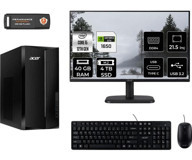 Acer Aspire TC1760 DTBHUEM005MNT4340 Harici GeForce GTX 1650 Intel Core i5 12400 40 GB Ram 4 TB SSD Tower FreeDos 21.5 inç Monitörlü Masaüstü Bilgisayar + PER4 BELLEK