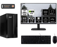 Acer Aspire TC1760 DTBHUEM005MNT3410 Harici GeForce GT 1030 Intel Core i5 12400 12 GB Ram 4 TB SSD Tower Windows 11 Pro 21.5 inç Monitörlü Masaüstü Bilgisayar + PER4 BELLEK