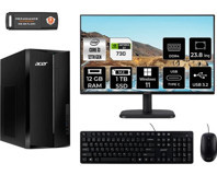 Acer Aspire TC1760 DTBHUEM004MNT2408 Harici GeForce GT 730 4 GB Intel Core i3 12100 12 GB Ram 1 TB SSD Tower Windows 11 Pro 23.8 inç Monitörlü Masaüstü Bilgisayar + PER4 BELLEK