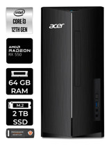 Acer Aspire DT.BHUEM.004 Harici Radeon RX 550 Intel Core i3 12100 64 GB Ram 2 TB SSD Tower Windows 11 Home Masaüstü Bilgisayar + PER4 BELLEK