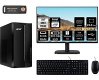 Acer Aspire TC1760 DTBHUEM004MNT402 Dahili Intel UHD Graphics Intel Core i3 12100 8 GB Ram 512 GB SSD Tower Windows 11 Pro 23.8 inç Monitörlü Masaüstü Bilgisayar + PER4 BELLEK