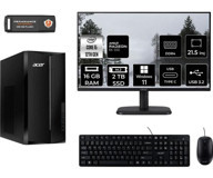 Acer Aspire TC1760 DTBHUEM005MNT1364 Harici Radeon RX 550 Intel Core i5 12400 16 GB Ram 2 TB SSD Tower Windows 11 Home 21.5 inç Monitörlü Masaüstü Bilgisayar + PER4 BELLEK