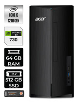 Acer Aspire DT.BHUEM.005 Harici GeForce GT 730 4 GB Intel Core i5 12400 64 GB Ram 512 GB SSD Tower Windows 11 Home Masaüstü Bilgisayar + PER4 BELLEK