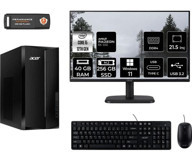 Acer Aspire TC1760 DTBHUEM005MNT1386 Harici Radeon RX 550 Intel Core i5 12400 40 GB Ram 256 GB SSD Tower Windows 11 Home 21.5 inç Monitörlü Masaüstü Bilgisayar + PER4 BELLEK