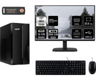 Acer Aspire TC1760 DTBHUEM005MNT1306 Harici Radeon RX 550 Intel Core i5 12400 12 GB Ram 256 GB SSD Tower FreeDos 21.5 inç Monitörlü Masaüstü Bilgisayar + PER4 BELLEK