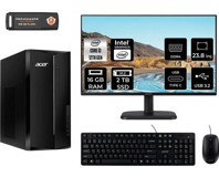 Acer Aspire TC1760 DTBHUEM004MNT314 Dahili Intel UHD Graphics Intel Core i3 12100 16 GB Ram 2 TB SSD Tower FreeDos 23.8 inç Monitörlü Masaüstü Bilgisayar + PER4 BELLEK