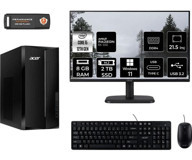 Acer Aspire TC1760 DTBHUEM005MNT1404 Harici Radeon RX 550 Intel Core i5 12400 8 GB Ram 2 TB SSD Tower Windows 11 Pro 21.5 inç Monitörlü Masaüstü Bilgisayar + PER4 BELLEK