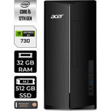 Acer Aspire TC1760 DTBHUEM005P327 Harici GeForce GT 730 4 GB Intel Core i5 12400 32 GB Ram 512 GB SSD Tower FreeDos Masaüstü Bilgisayar + PER4 BELLEK