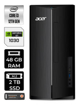 Acer Aspire DT.BHUEM.004 Harici GeForce GT 1030 Intel Core i3 12100 48 GB Ram 2 TB SSD Tower FreeDos Masaüstü Bilgisayar + PER4 BELLEK