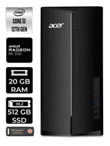 Acer Aspire DT.BHUEM.004 Harici Radeon RX 550 Intel Core i3 12100 20 GB Ram 512 GB SSD Tower FreeDos Masaüstü Bilgisayar + PER4 BELLEK