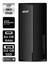 Acer Aspire DT.BHUEM.004 Harici Radeon RX 550 Intel Core i3 12100 64 GB Ram 512 GB SSD Tower Windows 11 Pro Masaüstü Bilgisayar + PER4 BELLEK