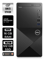 Dell Vostro 3910MT N3563VDT3910EMEA Harici Radeon RX 550 Intel Core i3 12100 16 GB Ram 512 GB SSD Tower Windows 11 Home Masaüstü Bilgisayar + PER4 BELLEK