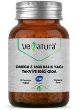 Venatura Omega 3 Balık Yağı Kapsül 1600 mg 30 Adet
