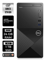 Dell Vostro 3910MT N3563VDT3910EMEA Harici Radeon RX 550 Intel Core i3 12100 24 GB Ram 1 TB SSD Tower Windows 11 Home Masaüstü Bilgisayar + PER4 BELLEK