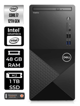 Dell Vostro 3910MT N7598VDT3910 Dahili Intel UHD Graphics Intel Core i7 12700 48 GB Ram 1 TB SSD Tower FreeDos Masaüstü Bilgisayar + PER4 BELLEK