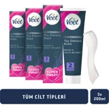 Veet Professional Tüm Ciltler İçin Tüm Vücut Genital Bölge Kadın Tüy Dökücü Sprey 3x200 ml