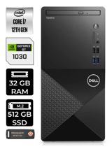 Dell Vostro 3910MT N7600VDT3910 Harici GeForce GT 1030 Intel Core i7 12700 32 GB Ram 512 GB SSD Tower Windows 11 Home Masaüstü Bilgisayar + PER4 BELLEK