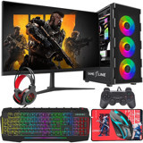 Gameline FR25 Harici GeForce RTX 4060 AMD Ryzen 5 5500 32 GB Ram DDR4 1 TB SSD Tower FreeDos 24 inç Monitörlü Masaüstü Bilgisayar