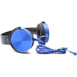 Japanex MDR-XB450 3.5 mm Gürültü Önleyici Mikrofonlu Kablolu Kulak Üstü Kulaklık Mavi-Siyah