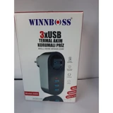 Winnboss 3400 Tekli Soket 3'lü USB Kablosuz Tekli Akım Korumalı Priz