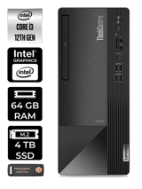 Lenovo Thinkcentre Neo 50T 11SC001ATX Harici GeForce RTX 3060 Ti Intel Core i3 12100 64 GB Ram 4 TB SSD Tower FreeDos Masaüstü Bilgisayar + PER4 BELLEK