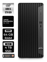 HP Pro Tower 400 G9 6U3M8EA Harici Radeon RX 550 Intel Core i5 12400 64 GB Ram 4 TB SSD Tower Windows 11 Home Masaüstü Bilgisayar + PER4 BELLEK