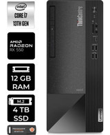 Lenovo Thinkcentre Neo 50T 12JD0008TRP310 Harici Radeon RX 550 Intel Core i7 13700 12 GB Ram 4 TB SSD Tower FreeDos Masaüstü Bilgisayar + PER4 BELLEK