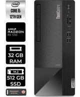 Lenovo Thinkcentre Neo 50T 11SE00MJTXP377 Harici Radeon RX 550 Intel Core i5 12400 32 GB Ram 512 GB SSD Tower Windows 11 Home Masaüstü Bilgisayar + PER4 BELLEK