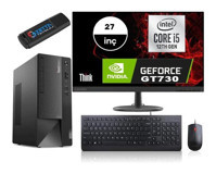 Lenovo Thinkcentre Neo 50T GEN4 12JB005DTRMMG705 Harici GeForce GT 730 Intel Core i5 12400 8 GB Ram 4 TB SSD Tower FreeDos 27 inç Monitörlü Masaüstü Bilgisayar + Zetta Flash Bellek