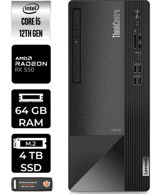 Lenovo Thinkcentre Neo 50T 11SE00BJTXP400 Harici Radeon RX 550 Intel Core i5 12400 64 GB Ram 4 TB SSD Tower Windows 11 Home Masaüstü Bilgisayar + PER4 BELLEK