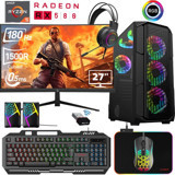 Xaser XSR468 Harici Radeon RX 580 AMD Ryzen 5 5600 16 GB Ram 256 GB SSD Tower FreeDos 27 inç Monitörlü Masaüstü Bilgisayar