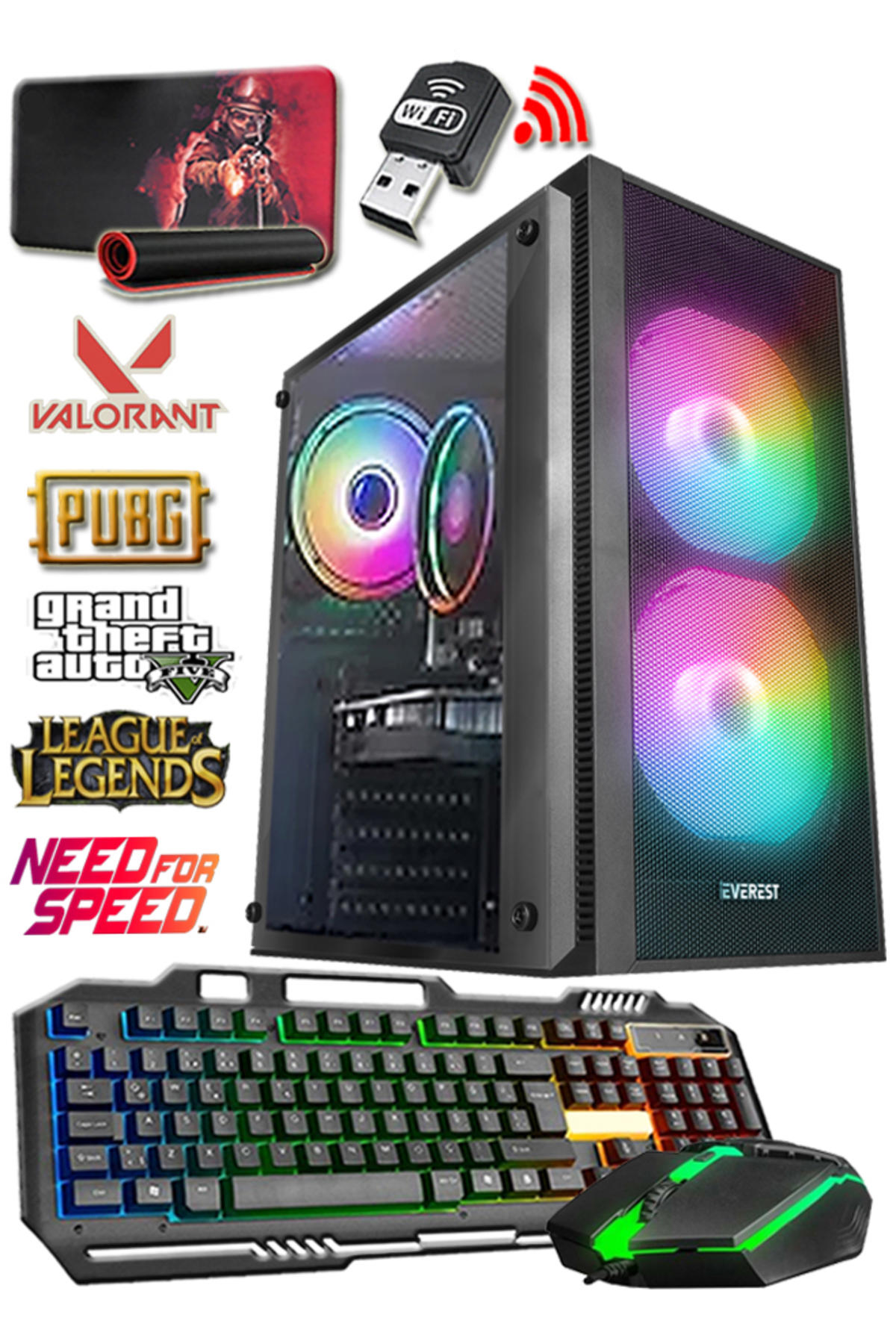 Geyşa GEYŞA MİX Harici GeForce GT 730 Intel Core i5 3470 8 GB Ram 250 GB HDD + 128 GB SSD Tower FreeDos Masaüstü Bilgisayar