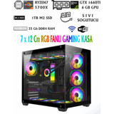 Ramtech Aquarium X30 Harici GeForce RTX 3060 Ti AMD Ryzen 7 5700X 32 GB Ram DDR4 1 TB SSD Tower FreeDos Masaüstü Bilgisayar