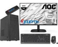 Zetta Expert MZET103098119 Harici GeForce RTX 3060 Ti Intel Core i9 13900 8 GB Ram DDR4 1 TB SSD Tower Windows 11 Pro 23.8 inç Monitörlü Masaüstü Bilgisayar + USB Bellek