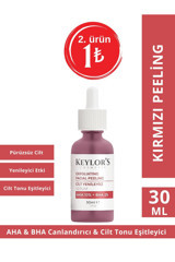 Keylor'S Cosmetic Aha 10% & Bha 2% Kırmızı Peeling Yüz Dolgunlaştıran Canlandırıcı Yaşlanma Kırışıklık Karşıtı Jel Yüz Serumu 30 ml